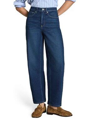 NWT SPANX Authentic Denim Barrel Leg Jeans-sz Medium
